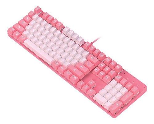 Teclado Gamer Mecanico De Rgb Rosa Tema De La Flor De Cerezo