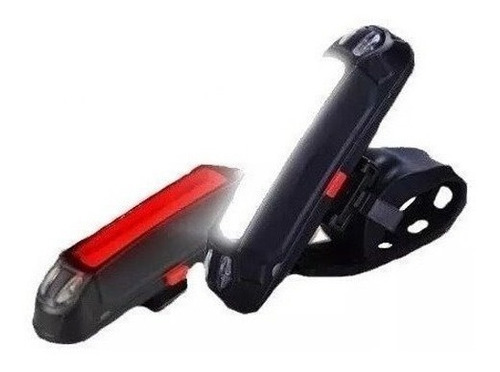 Combo 2x Luz Bicicleta Trasera Delantera Recargable 100lumen