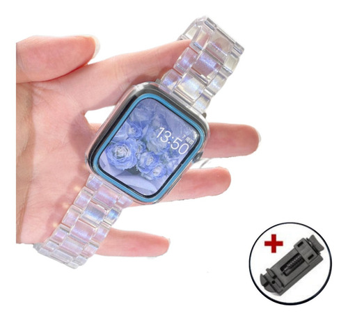 Correa Resina Compatible Con Apple Watch Pulsera Extensible