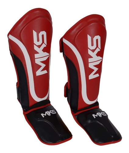 Caneleira Muay Thai E Kickboxing Mks Prospect Preto/vermelho