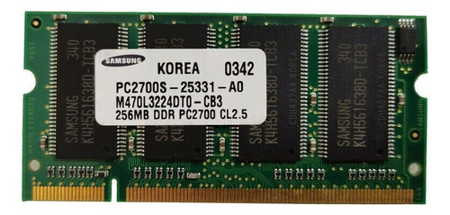 Memoria Sodimm 256mb Pc2700 Ddr Ddr1 333 Mhz Portatil