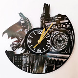 Reloj De Pared Disco Vinilo Acetato Decoración Batman He007