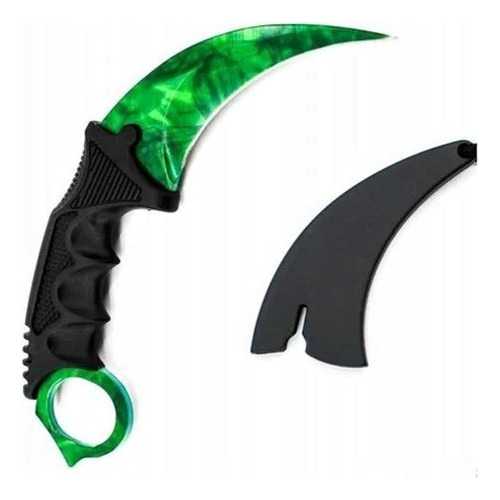 Faca Karambit Cs Go Rainbow Fade + Bainha Verde Luminoso