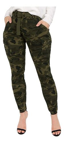 Pantalones De Camuflaje Tipo Jogger Cargo De Cintura Alta Pa