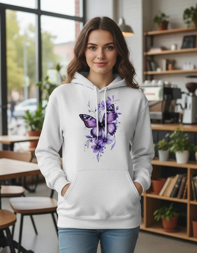 Sudadera Con Gorro De Mariposas Sendero De Magia Y Calma 976