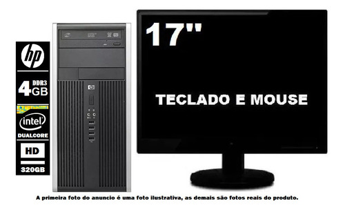 Computador Hp 6000 Dual Core 4gb Ddr3 Hd 320gb-semi-novo