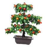 Árbol Frutal Artificial Bonsai Mesa De 13 Pulgadas De Alto