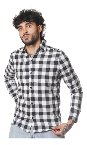 Camisas Escosesa Hombre Entallada Al Cuerpo Slim Fit Colores