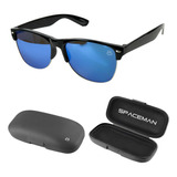 Óculos Sol Masculino Clubmaster Proteção Uv + Case Casual