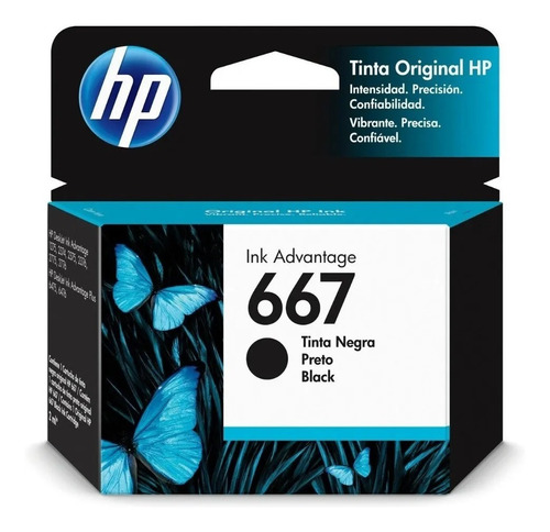 Tinta Hp 667 Negro Original 1275 2374 2375 2376 2775 6475