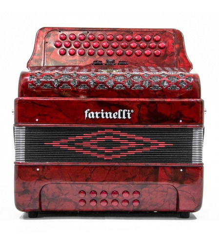 Farinell 3412far Acordeon Botones Fa 3412 3 Regs Envio Full 