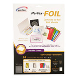 Perfex Foil Metalizado Color Dorado T/carta 24 Laminas 