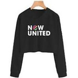 Cropped Moletom Preto Feminino Now United Music Blusa Fofo