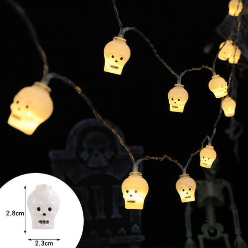 Guirnalda Luces Led Halloween, Bolas Calavera Calabaza 300cm