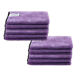 12 Flanelas De Microfibra 40x60 Low Purple Autoamerica