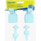 Kit Asiento Tapa Wc Bisagras Cuadradas - Aquakit