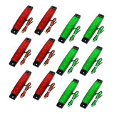 12x Led Rojo Y Verde Kit De Tiras De Luces De Navegación