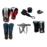 Kit Kick Boxing:guante+tibial+venda+bucal+inguinal+guantines