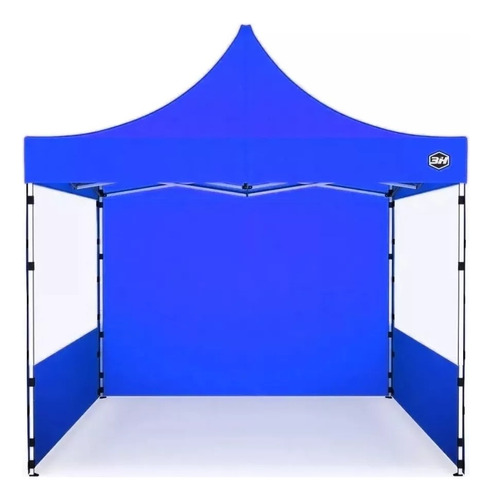 Gazebo 3h 3x3 Estructura Aluminio Con 3 Paredes Color Cian