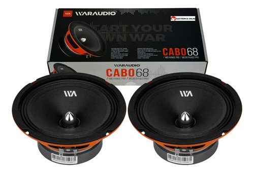 Par De Medios Rangos War Audio Cabo68 125w Rms Open Show