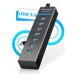 Hub Usb 3.0 Cabo Extensor 7 Portas High Speed Hd Pen Drive