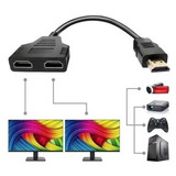 Cable Duplicador Hdmi De 1 Entrada A 2 Salidas Pc Tv Monitor