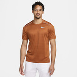 Playera Running Para Hombre Nike Dri-fit Miler Café