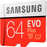 Tarjeta Memoria Micro Sd 64gb Samsung Evo+clase 10 Graba 4k