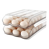 Huevera Para Refrigerador, 2 Capas Para Huevos Cajón