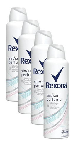 Kit 4 Desodorantes Rexona Motion Sensel Sem Perfume 150ml