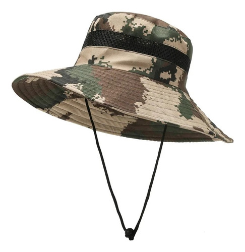 Sombrero Verano Gorro Pescador Camuflaje Protección Solar.