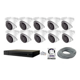 Kit 12 Cámaras Hilook Ip 4mpx Nvr 8mpx Ip 16ch 4k 2tb Purple