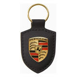 Llavero Porsche Piel Auto Crest Escudo Logo Heritage Emblema