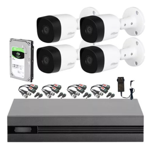 Kit Seguridad Dahua Full Hd Dvr 8ch Disco 1tb 4 Camaras 2mpx