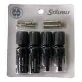 Kit 2 Pares Conector Solar Mc4 Staubli 2xmacho 2xfêmea