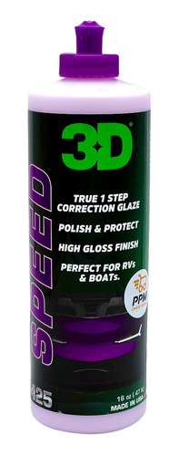 3d Hd Speed Pulimento 3 En 1. Pule Abrillanta Y Protege 16oz