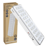 Kit 2 Luminaria Luz Emergencia Barra 2w 6000k 30 Led Bivolt