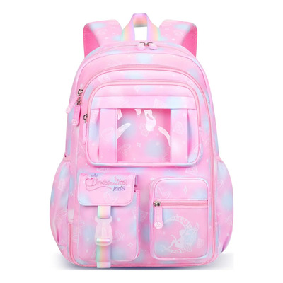 Mochila Escolar Para Niñas Mochila Kawaii Impermeable Aitirrobo Apertura Lateral 180grados Gran Capacidad Color Princesa Soñador Color Rosado Diseño De La Tela Nylon | Envío gratis