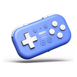 Mini Controle 8bitdo Micro De Bolso Para Switch Azul