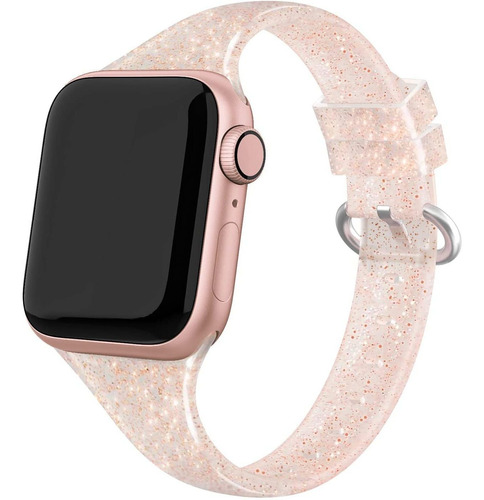 Malla De Silicona Glistening Iwatch 6 5 4 3 2 1 Se 42/44mm 