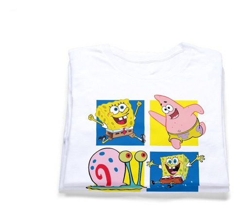 Blusa Blanca Para Dama Moda S-xl Bob Esponja 682