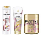 Kit Pantene Colágeno Shampoo + Cond + Máscara - 3 Itens