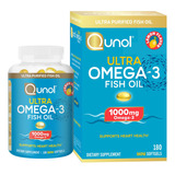 Qunol Fish Oil Omega 3 Mini Cápsulas Blandas, 1000 Mg Omega