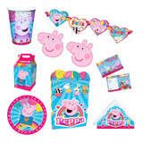 Combo Cotillon Peppa Pig Chanchito 20 Chicos Completo Piñata