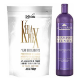 Polvo Decolorante Keraplex + Shampoo Matizador La Puissance