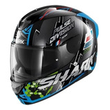 Capacete Shark D-skwal 2 Noxxys Kbg Preto/azul/verde 60 L