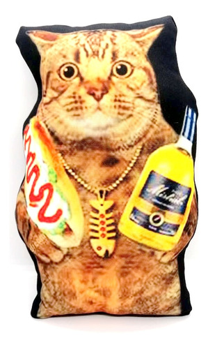 Cojin Mini Gato Meme 28 Cm