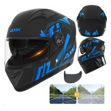 Casco Moto Certificado Abatible Sleek Deportivo Espejo Doble