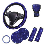 Azul Bling Diamante Juego De Accesorios De Coche Para Mujer