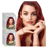 10 Pcs Champú Tinte De Pelo Rojo Marrón, Color Instantáneo, 